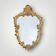 Antique gilded plaster wall mirror – rococo style, inscription "déposé vde"