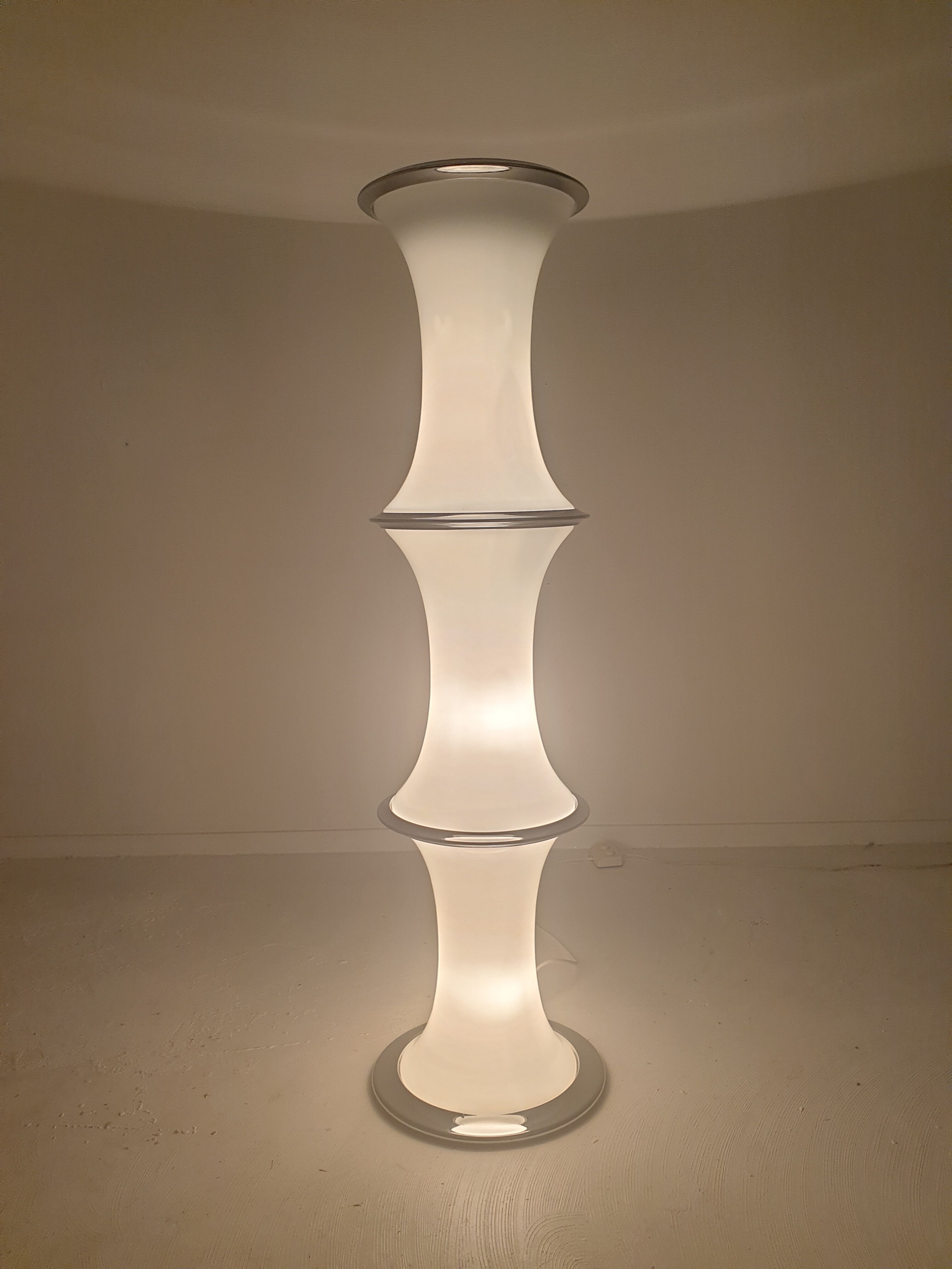 Bamboo floor lamp by Enrico Tronconi for Vistosi, 1970's