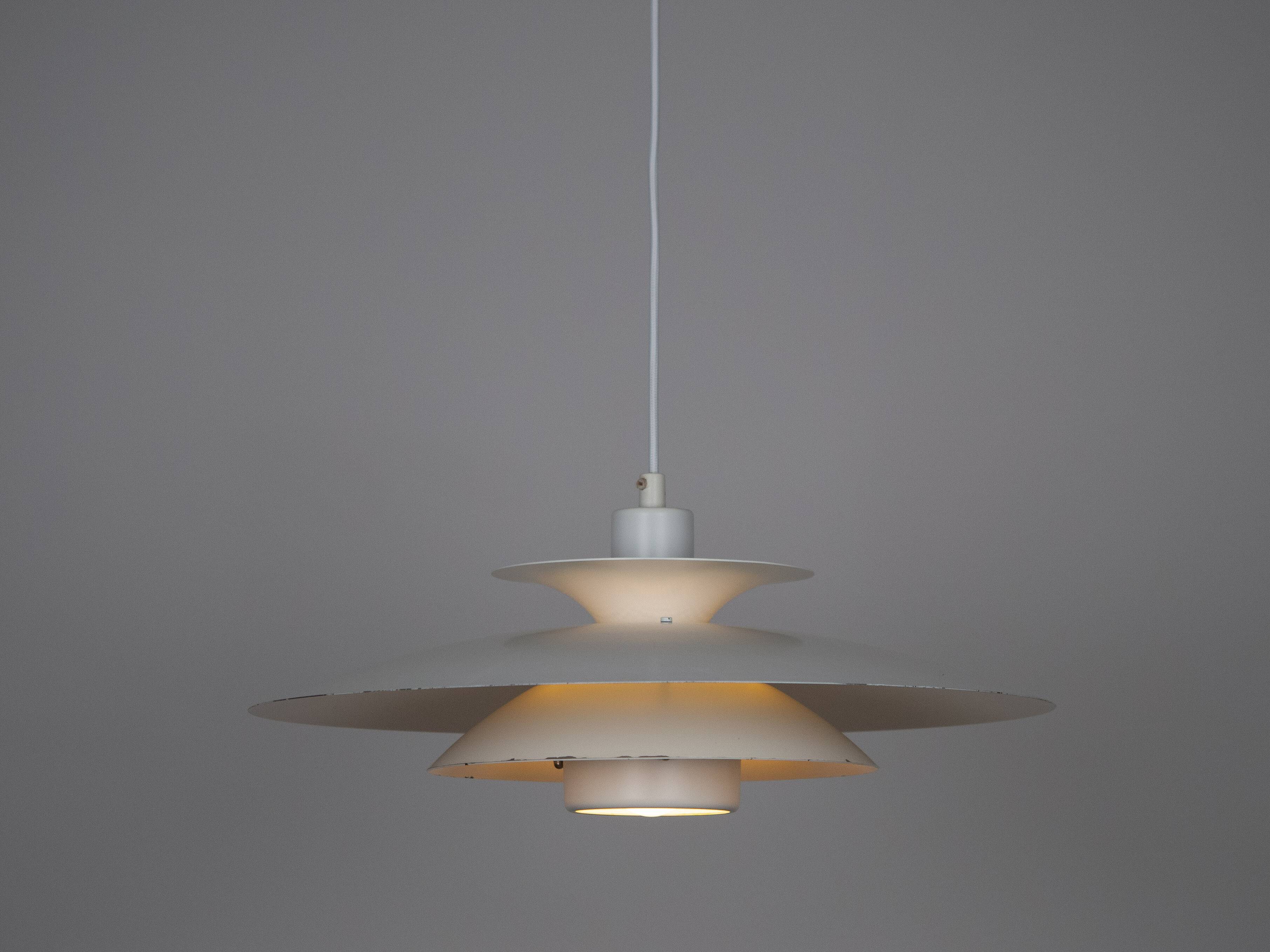 Danish vintage pendant lamp Donau by Kurt Wiborg, Jeka, 1980s
