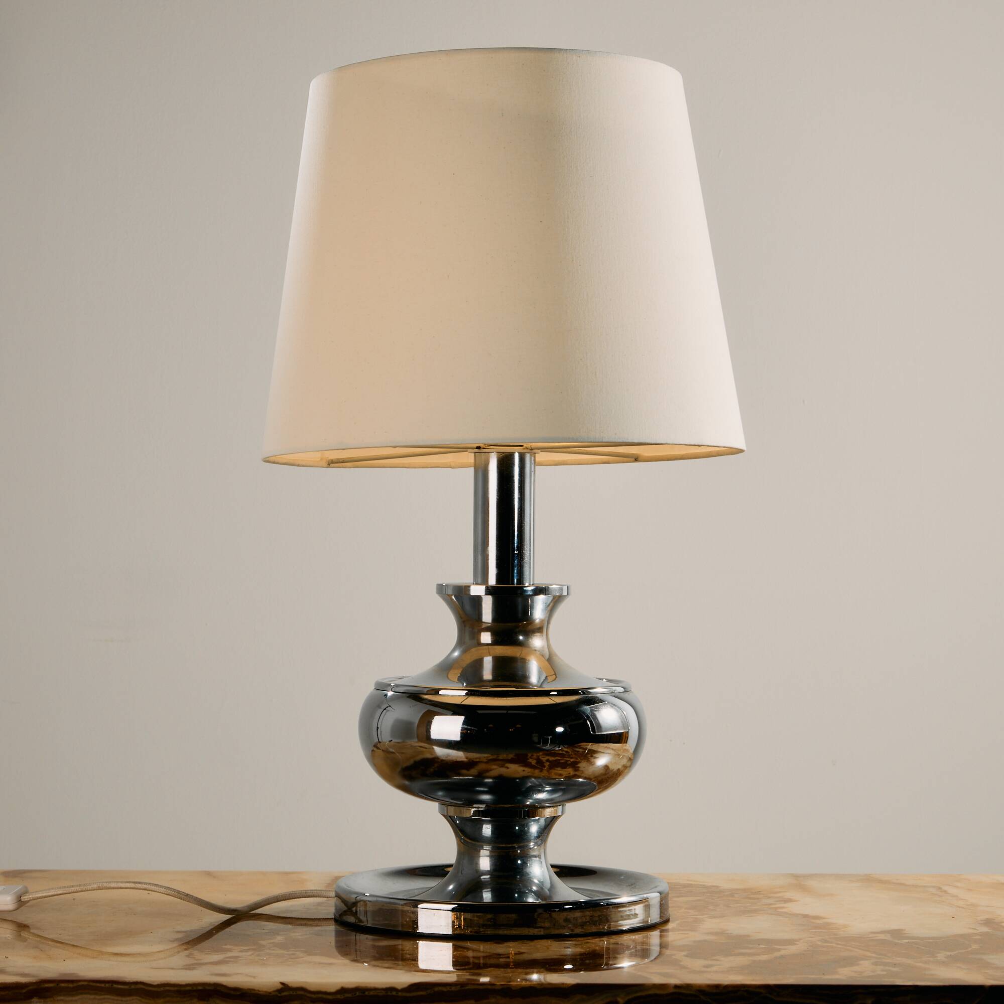 Chrome table lamp