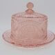 Cloche en verre rose