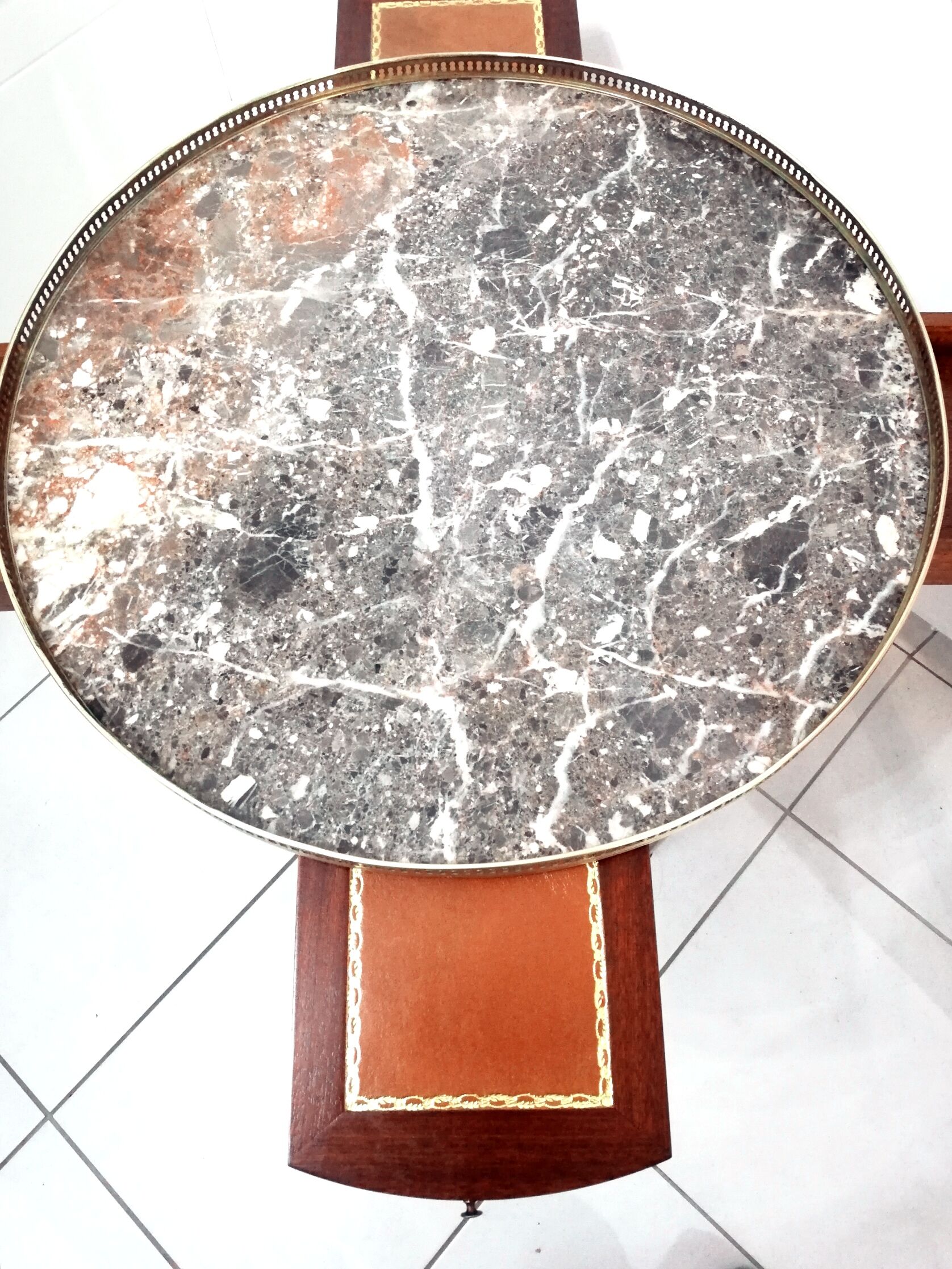 Louis XVI style hot water bottle table in cherry tree