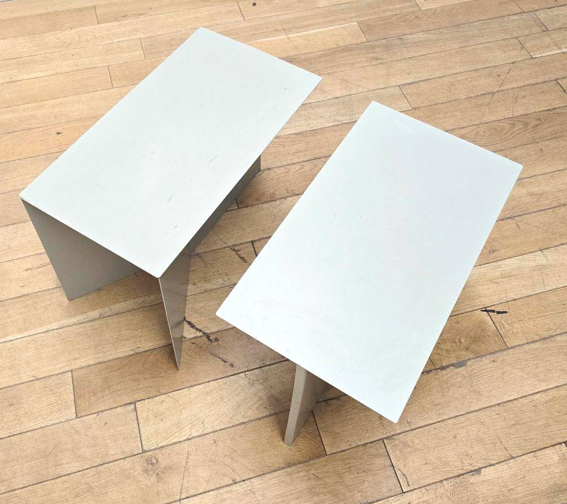 Pair of Slit side tables, Hay