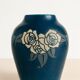 Vase art déco en fonte émaillée decor incisé