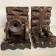 Pair of wooden bookends