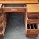 Old American desk in solid oak with S-shaped shutter