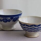 Set of 2 antique ceramic bowls