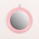 Italian pink mirror in the style of Artemide, 1970s