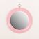Italian pink mirror in the style of Artemide, 1970s