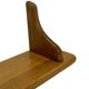 Vintage oak wall rack book shelf 1970s wood minimalist design