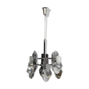 Chandelier in chrome - italy 1960