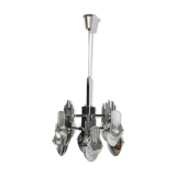 Chandelier in chrome by Oscar Torlasco Italy 1960 s