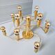 Large designer brass ceiling light, 70s