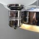Art Deco Chrome Chandelier with Glass Bowl Shades