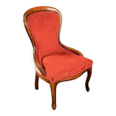 Chauffeuse ancienne, style victorien, entièrement restaurée – Pièce unique