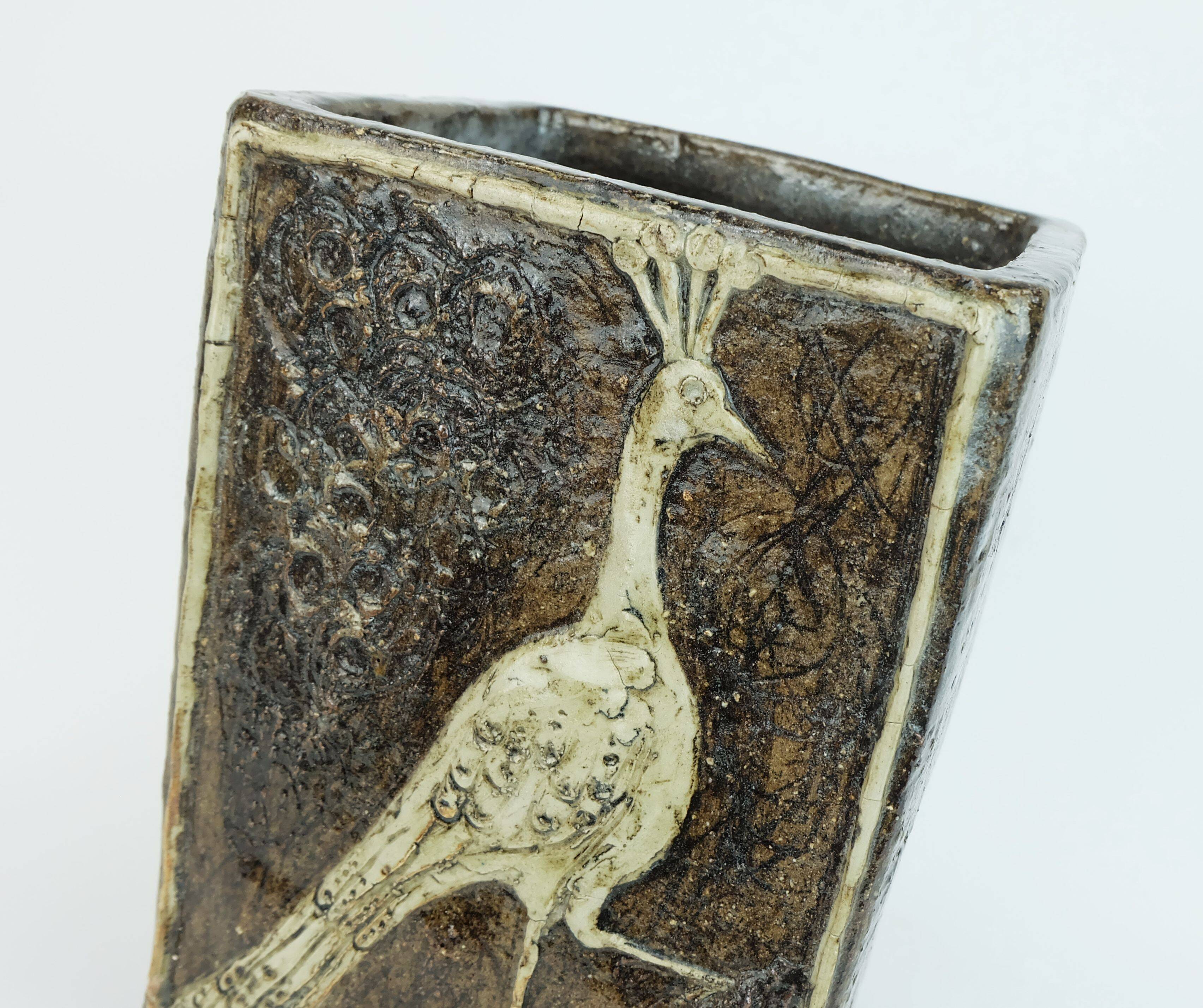 large VASE turid mjelve norwegian studio pottery 1970s