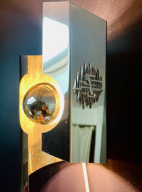 Set of 2 Space Age 1970s wall lights inspired by Oxar lamps