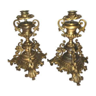 Bronze candle holders