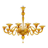 Italian Contemporary Modern Elegant "Rigadin" Murano Glass Chandelier