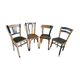Set of mismatched bistro chairs