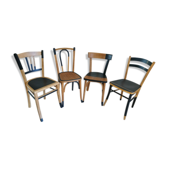 Ensemble chaises bistrot dépareillées