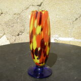 Vase en verre multicolore ancien