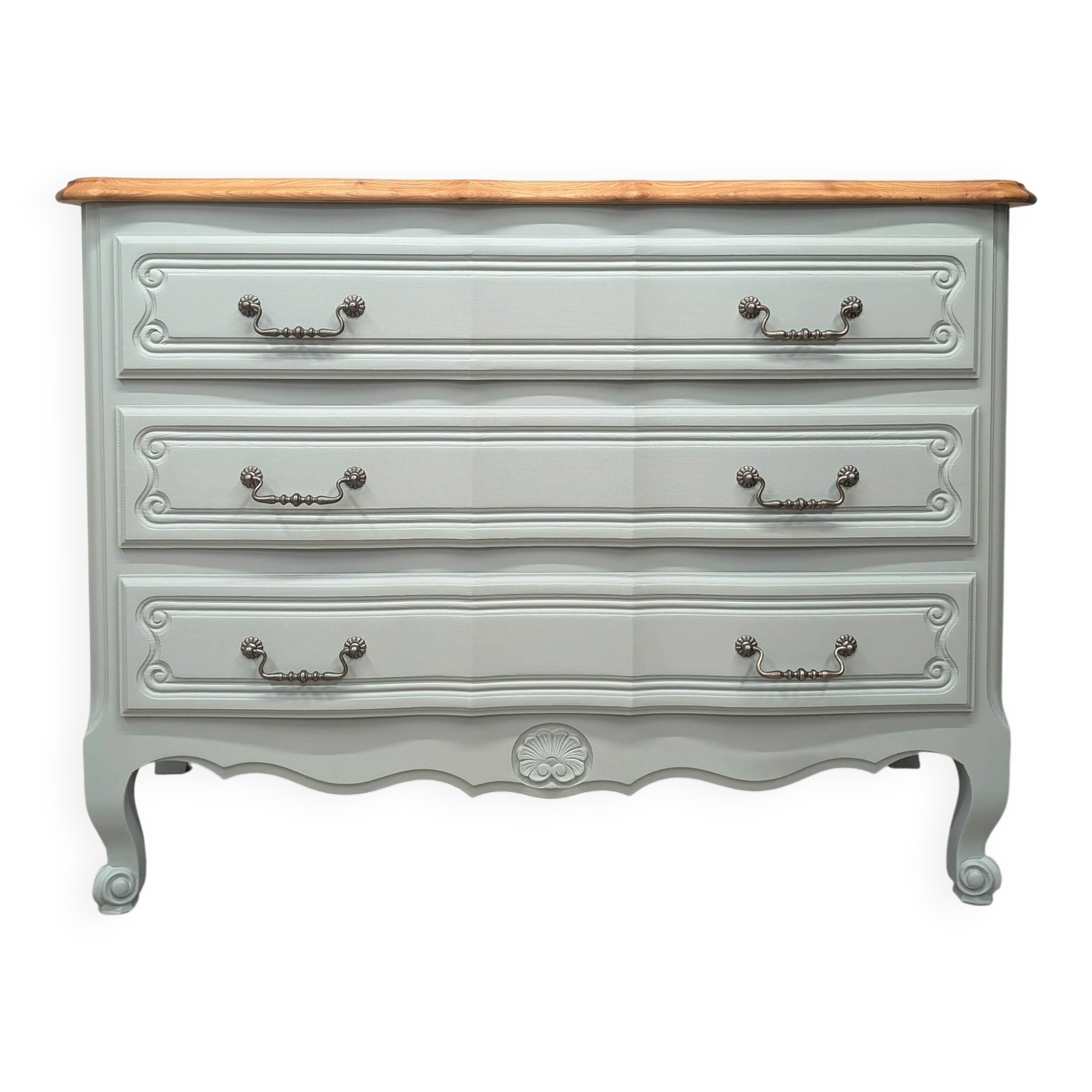 Vintage cherry wood commode refurbished