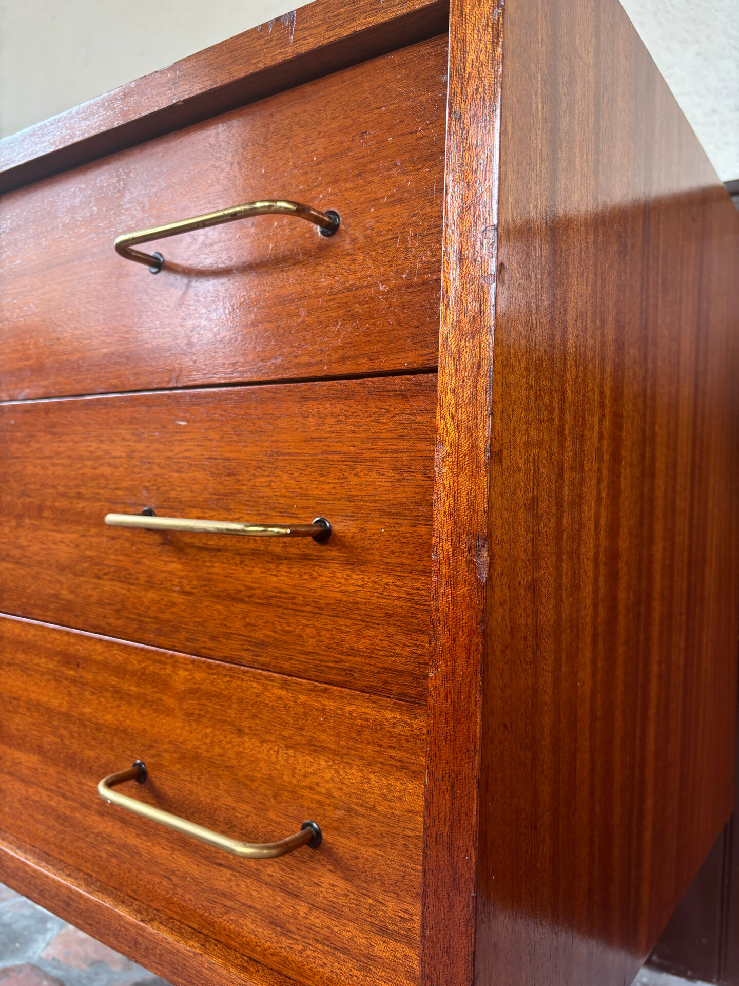 Teak chest of drawers