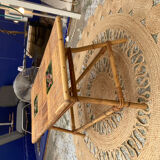 Table basse rotin et céramique