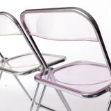 Pair of Vintage Castelli Plia Folding Chairs, 1970s Italy, Original Design