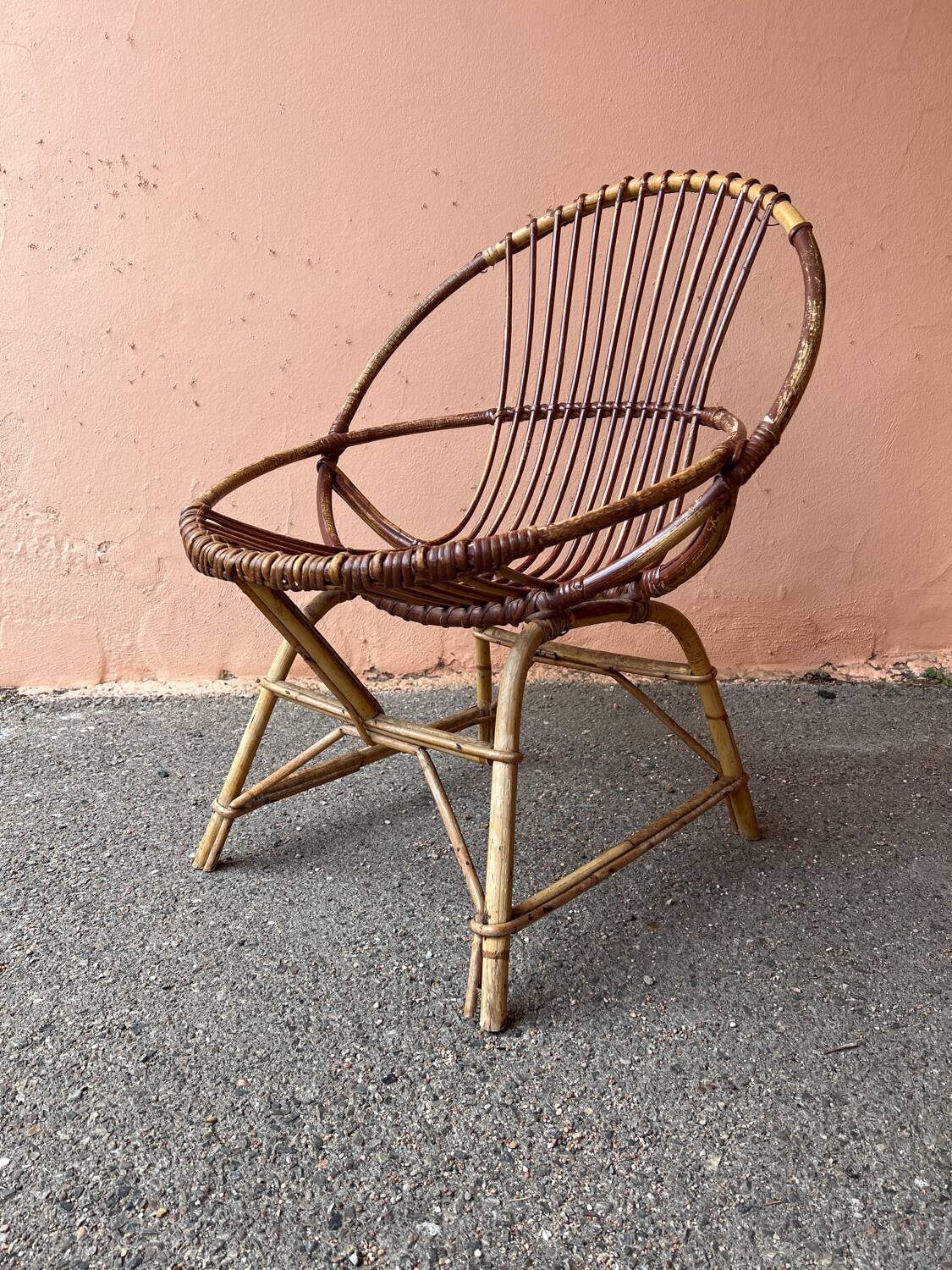 Rattan armchair