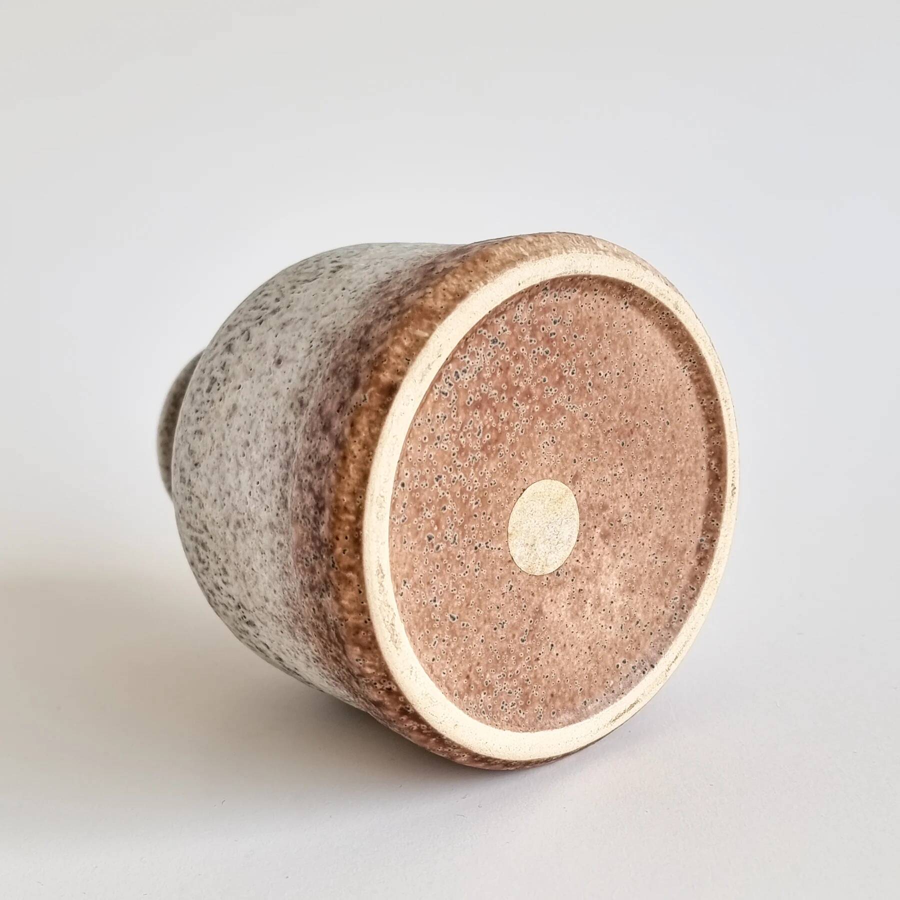 Ceramano vase with textured lava glaze