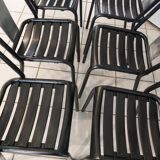 Suite de 6 chaises Tolix modèle T4 par Xavier Pauchard 1950