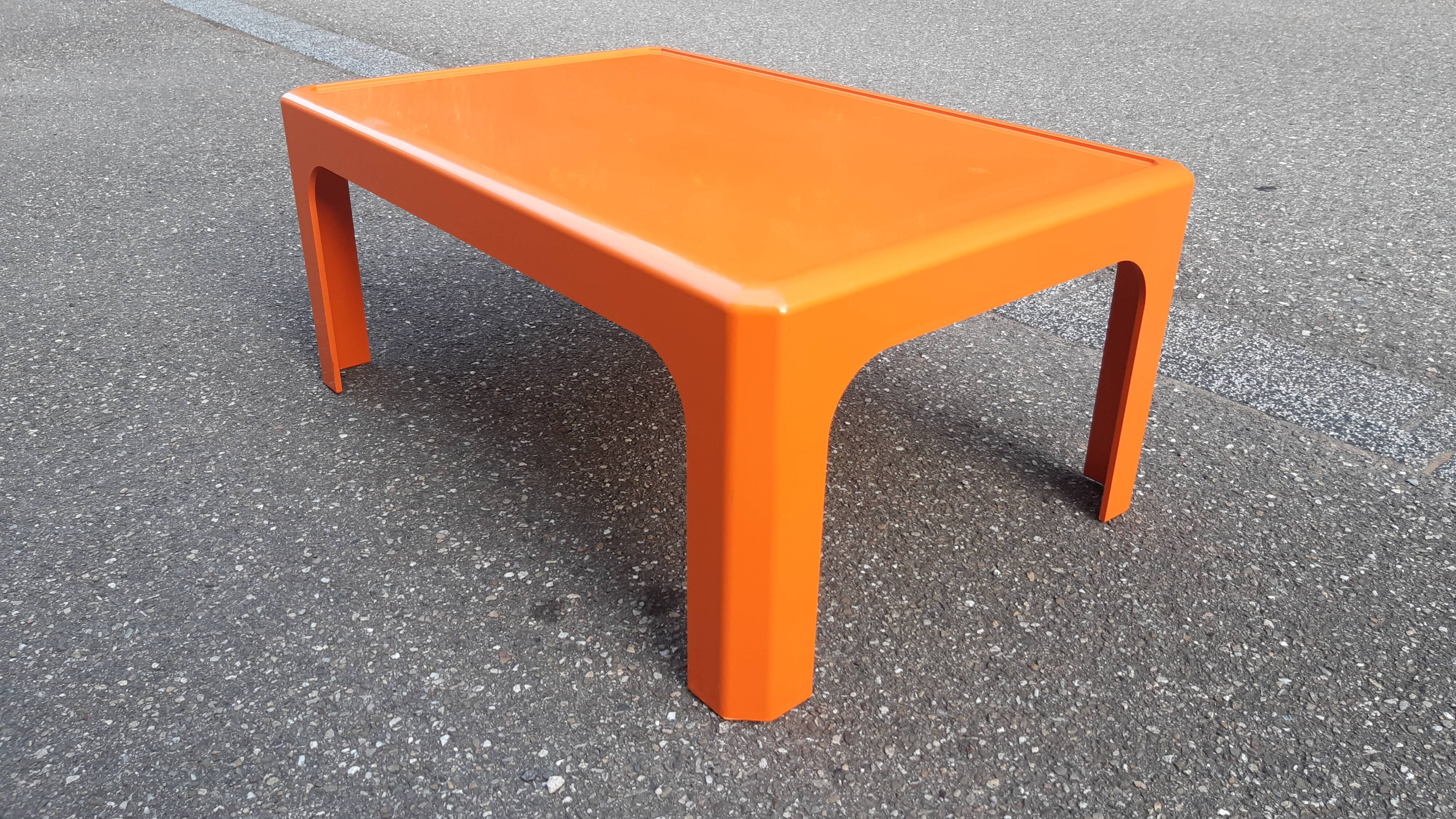 Orange vintage coffee table