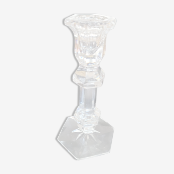 Old molded glass candle holder