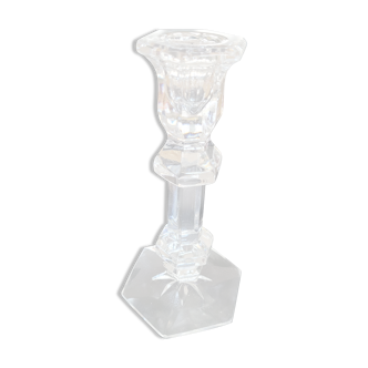 Old molded glass candle holder