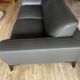 Roche Bobois Réflexion model sofa in taupe leather, 2.5 seats.