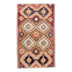 Tapis kilim vintage géométrique fait main – Explosion de motifs ethniques