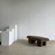 Asian solid wood quadripod brutalist coffee table H30 L81 l42