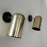 Pair of vintage adjustable brass wall lights, Italy 1970