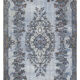 Handmade distressed oriental 1980s 164 cm x 282 cm blue rug