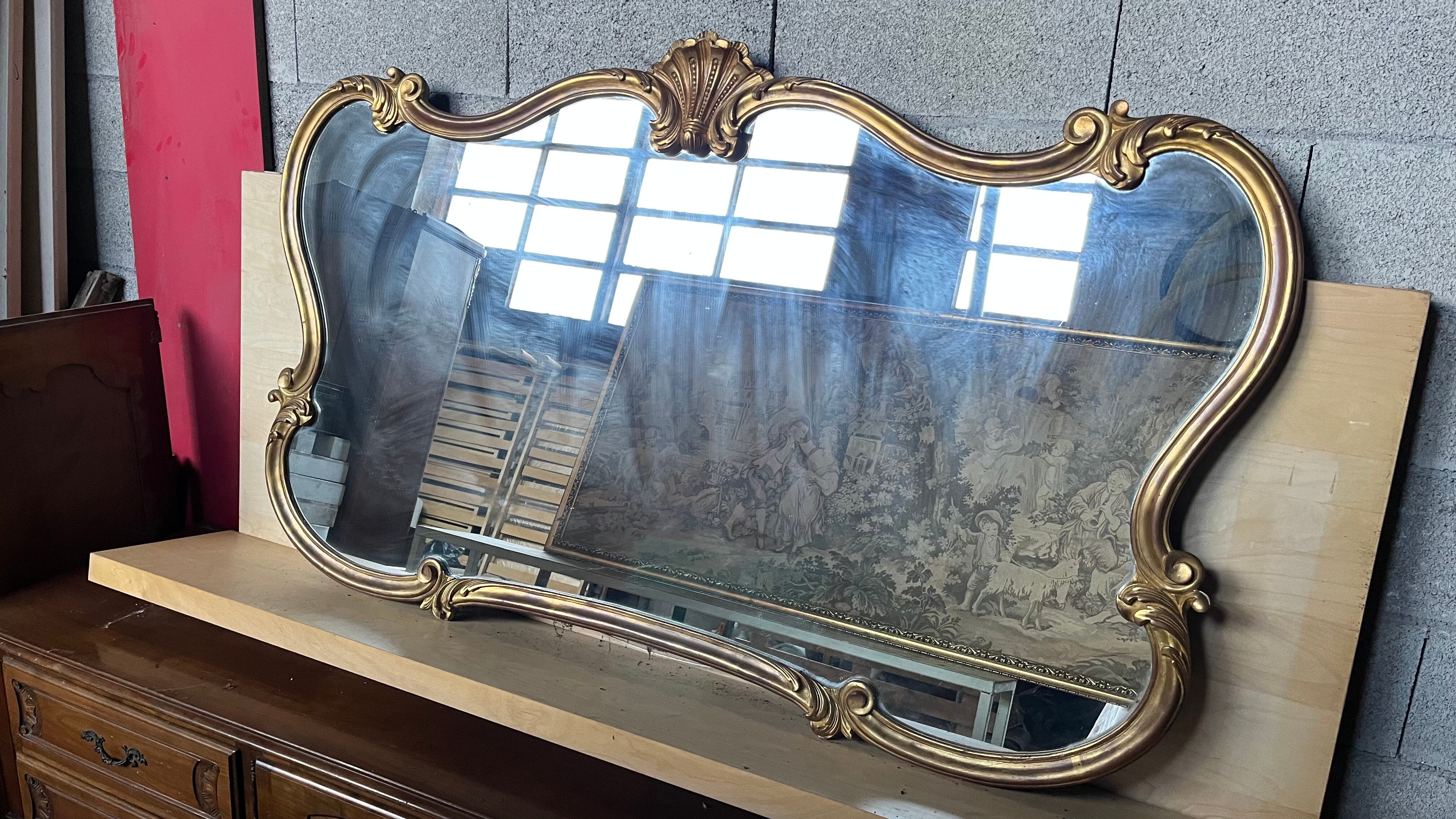 Baroque mirror Louis XV style 170x94x4 cm