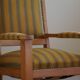 Paire de fauteuils Art déco en chêne et tissu, ébéniste danois, années 1940