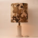 Pair of travertine lamps with three lights, Italy, 1970