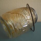 antique french biscuit tin bucket art deco fans 30s