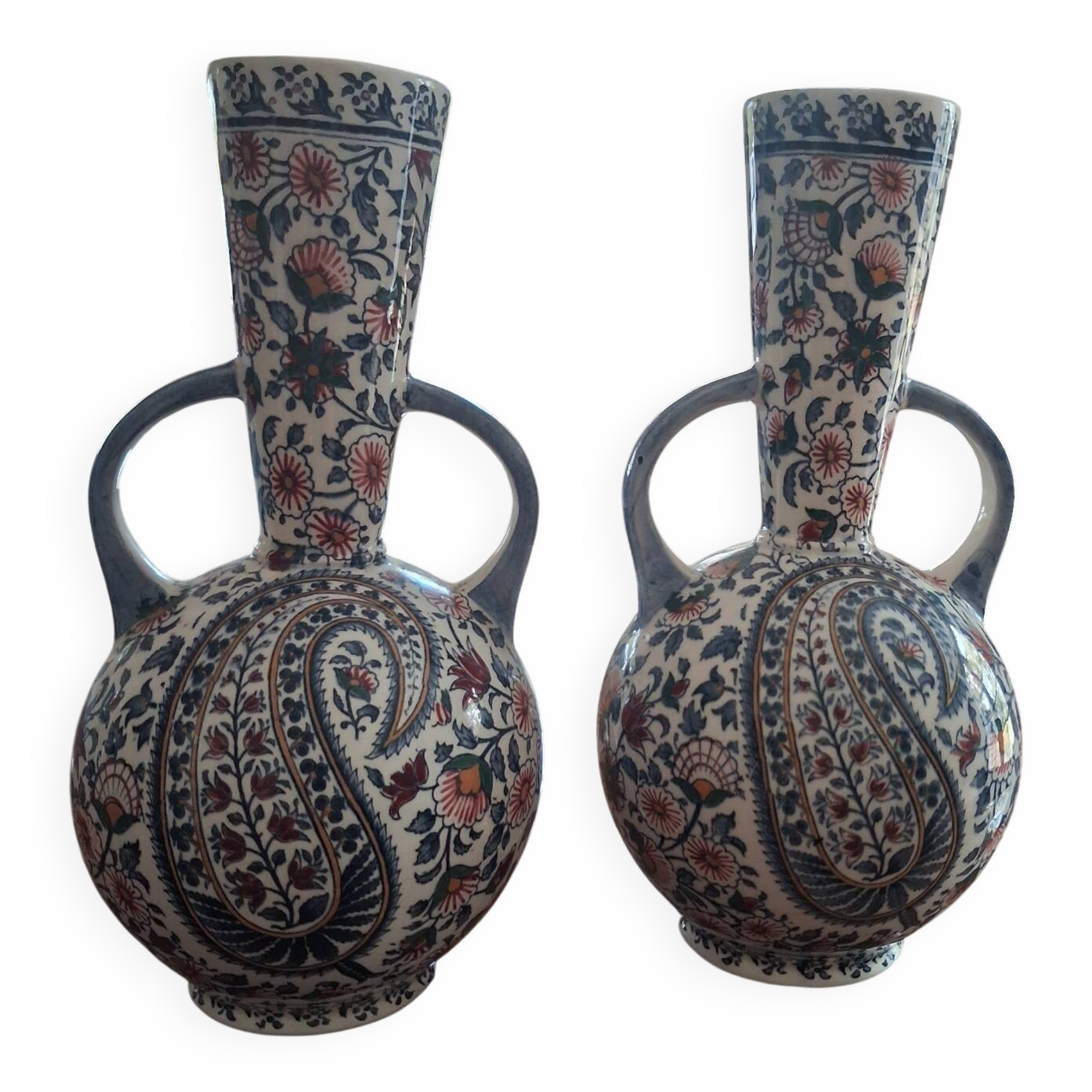 Duo of Gien vases