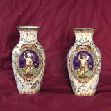 Two earthenware vases from Gien late nineteenth century