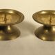 Pair of brass "pique - candle" candlesticks