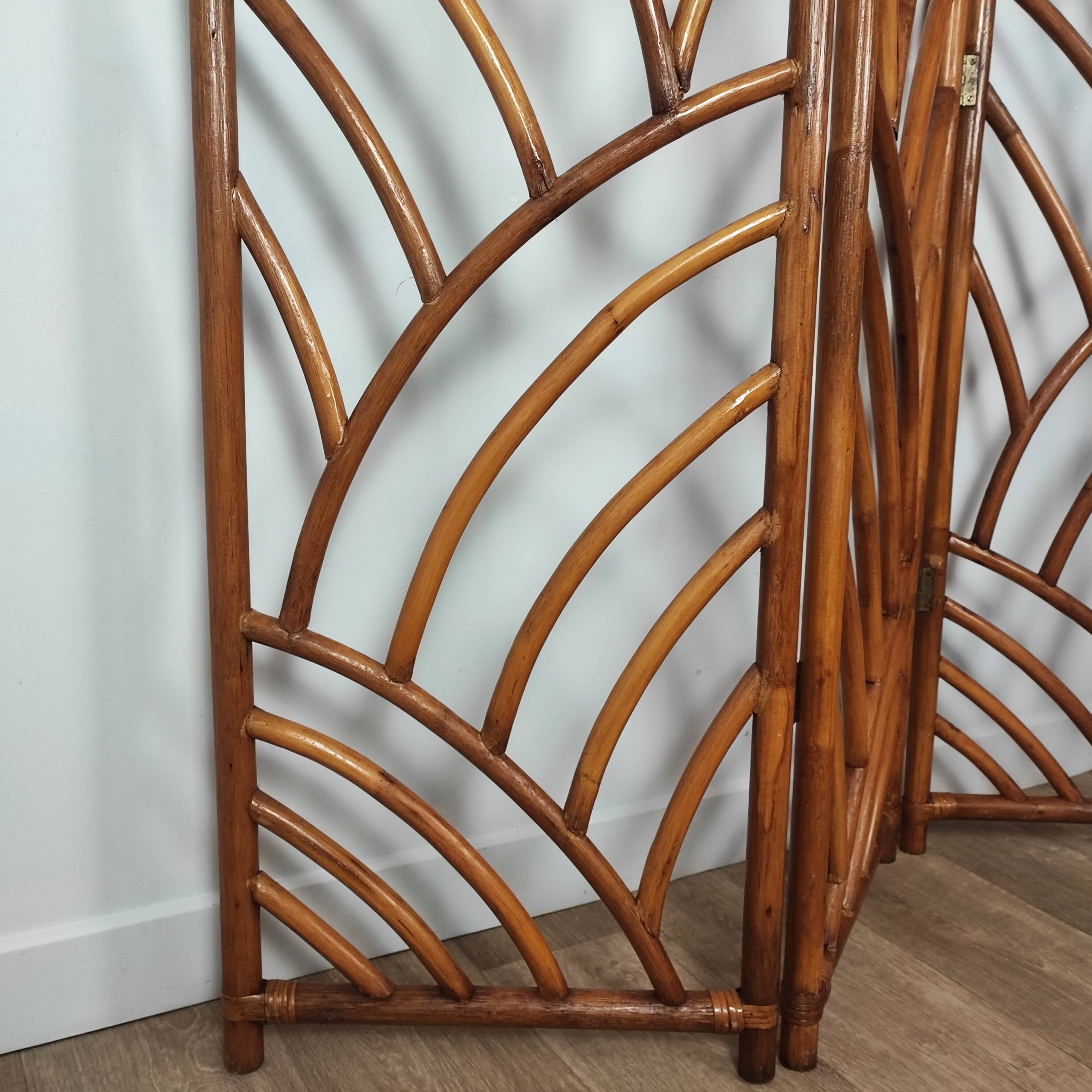 Bamboo and rattan screen