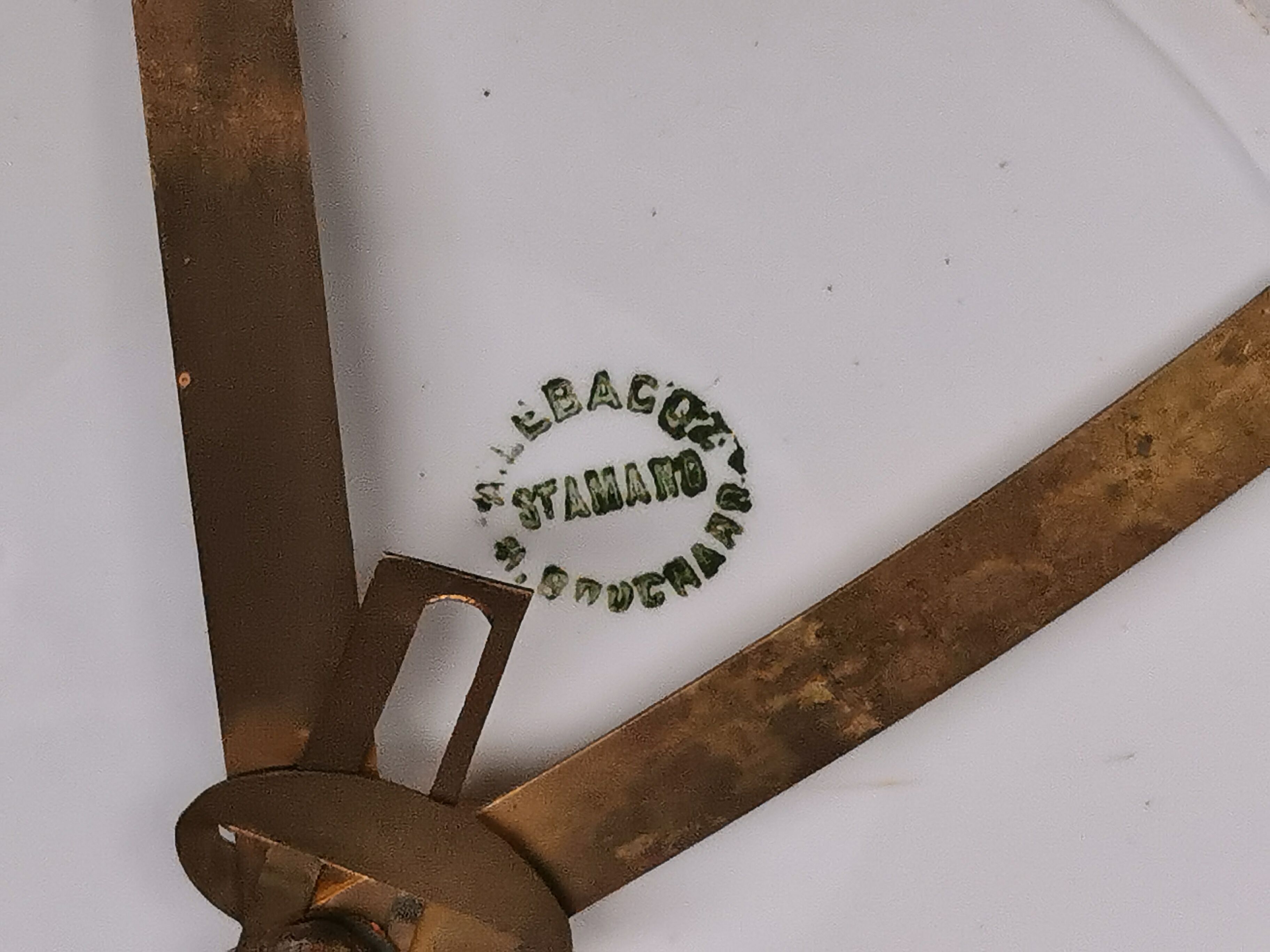 Old hollow dish 26cm faience st amand, décor at le coq